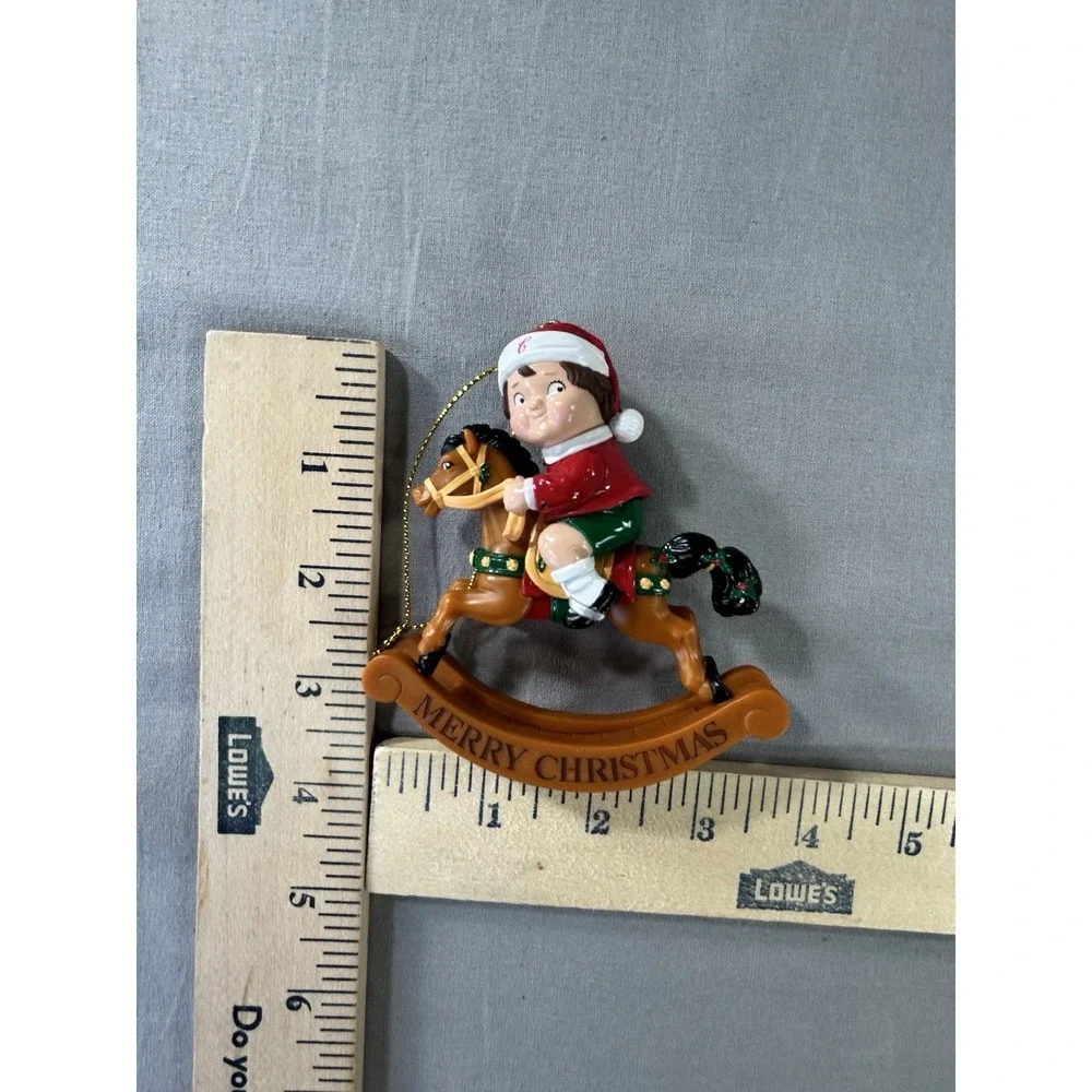 VTG 2005 Campbell's Soup collector's Christmas ornament Kid Riding Rocking Horse